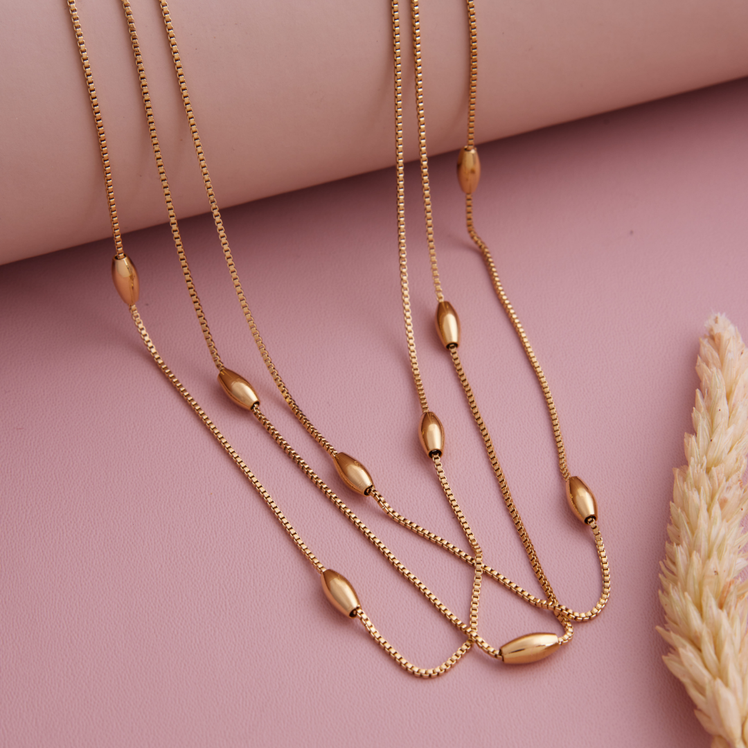 Stylish Multi-Layer Beauty-Beads 18KT Gold Plated Necklace
