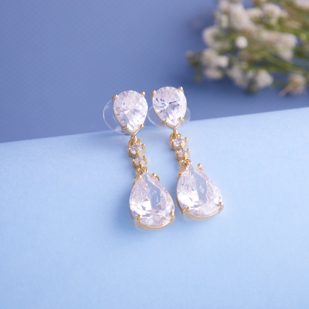 Paris Diamond 18KT Gold Plated Earrings for Women