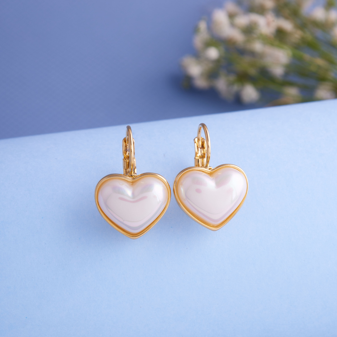 Classic Heart Drop 18KT Gold Plated Earring