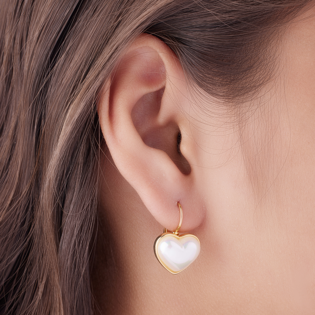 Classic Heart Drop 18KT Gold Plated Earring